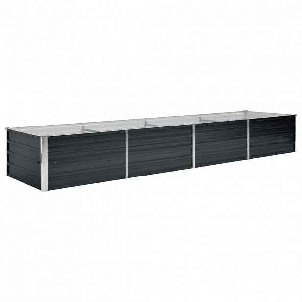 vidaXL Vyvýšený záhon antracitový 320 x 80 x 45 cm pozinkovaná ocel