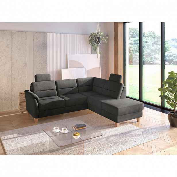 Sit & More ROHOVÁ SEDAČKA, textil, černá