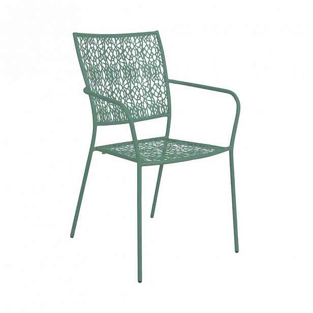 NANCY Zahradní židle s područkami - šalvějová