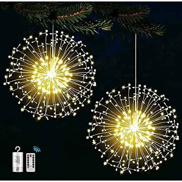 Led lampy Ohňostroj Led 8 ks Dálkové ovládání Časovač IP65 Na baterie (R5)