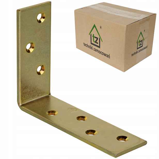 Úhelníky pro nosníky ocelové 100x75x30 x 3 mm 50 ks perforované KB1