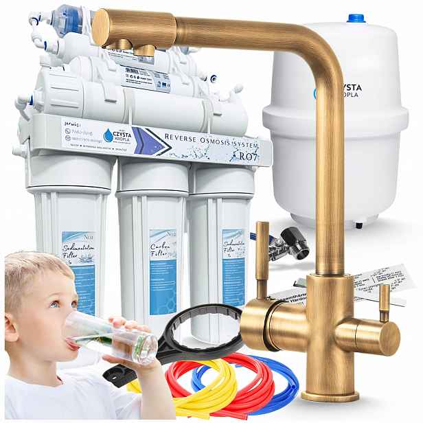 Reverzní Osmoza Filtr pro pitnou vodu Ionizátor Strukturátor RO7 Set