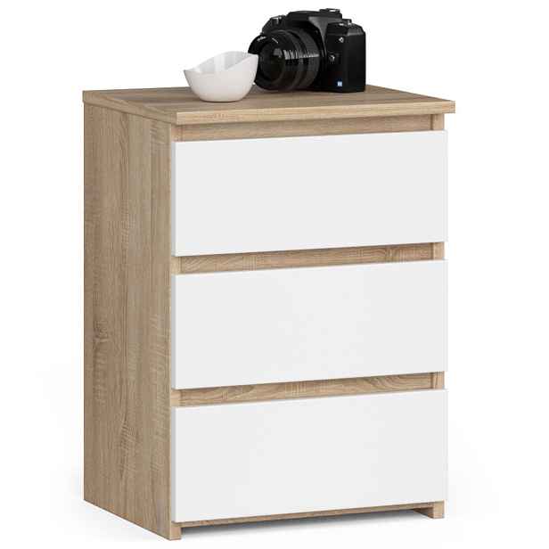 Ak furniture Komoda CL3 40 cm dub sonoma/bílá