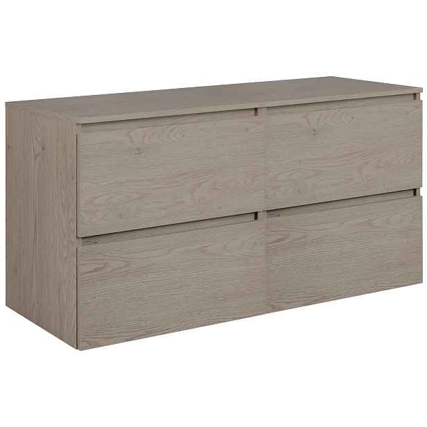Elvisia Skříňka pod umyvadlo s deskou SIMPLE Dark oak D120/1 | 120 cm