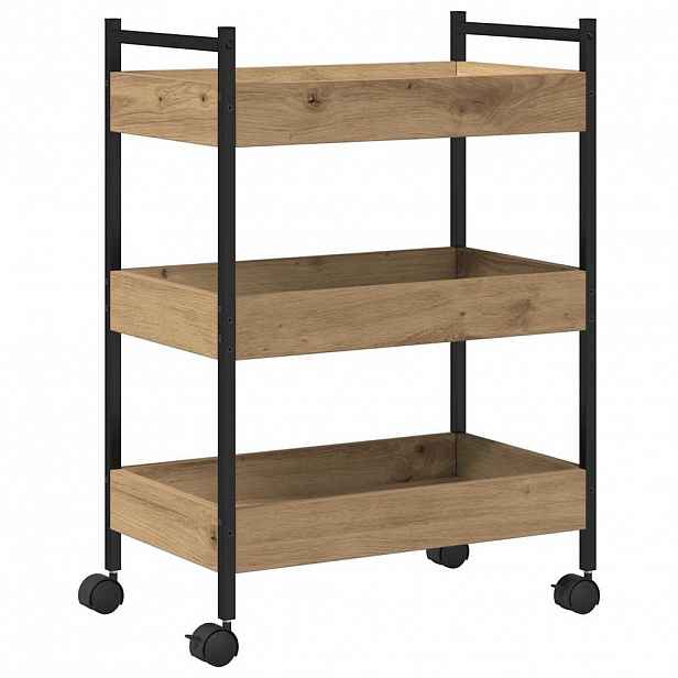 vidaXL Kuchyňský vozík Artisanový dub 50 x 30 x 70 cm Kompozitní dřevo