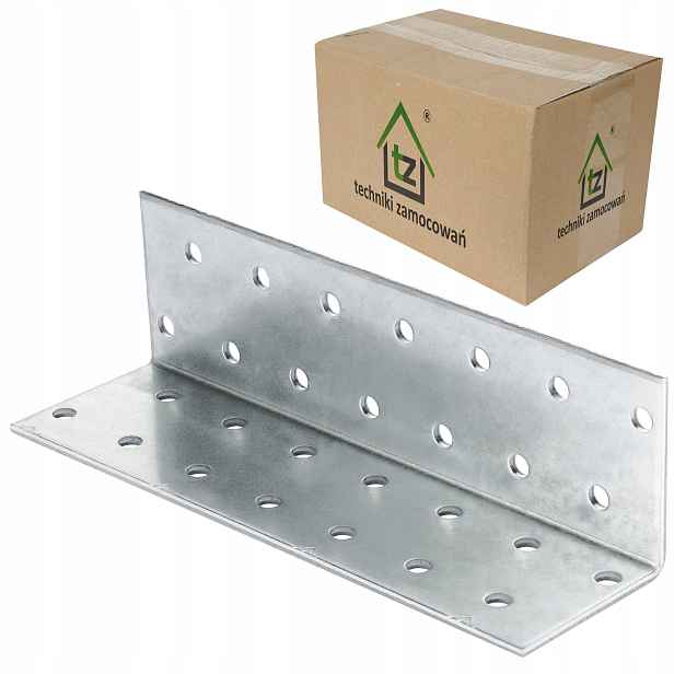 Perforované ocelové úhelníky 40x40x140 x 2 mm 50 ks montážních prvků KM19