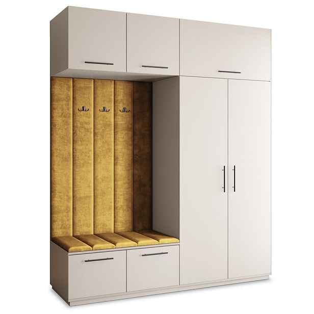 MASSENO MODERNÍ PŘEDSÍŇOVÁ SESTAVA REMA, 200/240/60 cm, kašmírová