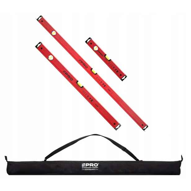 3 vodováhy Pro 40 cm 80 cm 120 cm PRO600 pouzdro Pouzdro 120 cm Pro