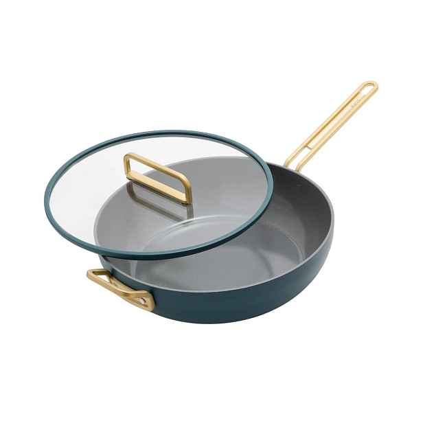 GreenPan Nepřilnavá keramická soté pánev s poklicí, Stanley Tucci, Ø 30 cm, tmavě zelená CC008980-004