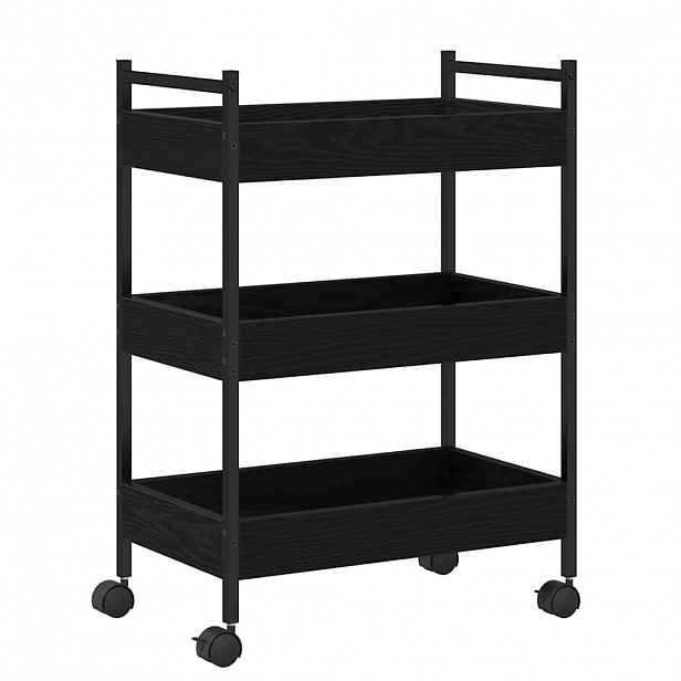 vidaXL Kuchyňský vozík Černý dub 50 x 30 x 70 cm Kompozitní dřevo