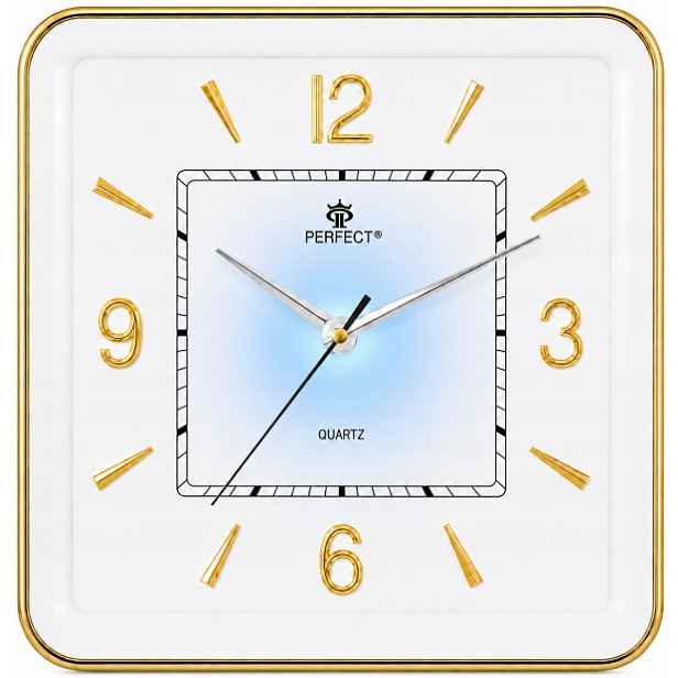 Nástěnné hodiny Perfect Pw 165 s soumrakovým senzorem, podsvícené, tiché, 33 cm