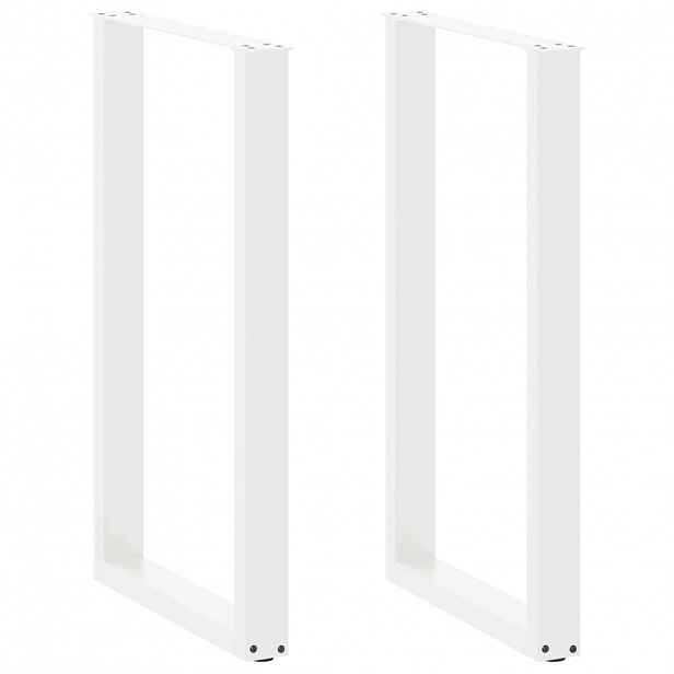 vidaXL Nohy barového stolu ve tvaru U, 2 ks, bílé, 60 x (100-101) cm, ocel