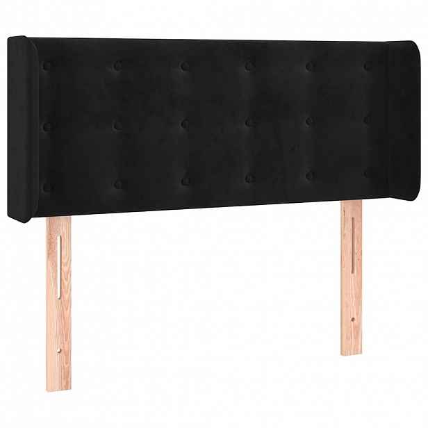 vidaXL Čelo postele typu ušák černé 83 x 16 x 78/88 cm samet