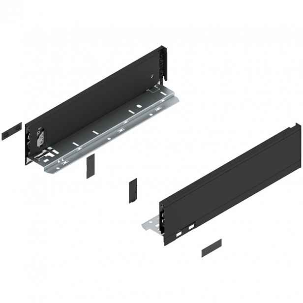 BLUM770M3502S výška M (90.5 mm), délka 350 mm, levý/pravý, Legrabox černý mat