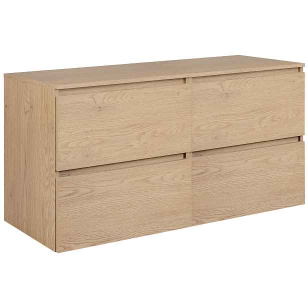 Elvisia Skříňka pod umyvadlo s deskou SIMPLE Light oak D120/1 | 120 cm