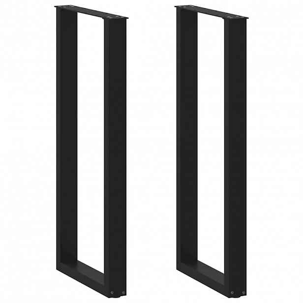 vidaXL Nohy barového stolu ve tvaru U, 2 ks, černé, 40 x (110-111) cm, ocel
