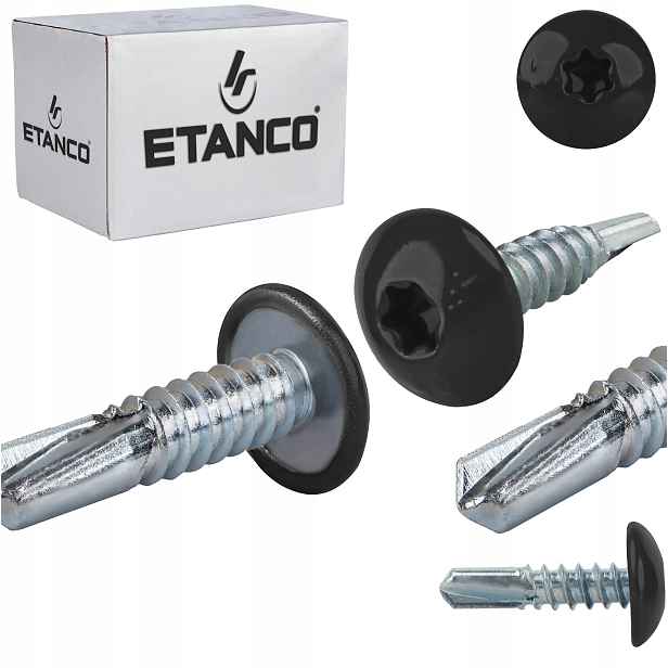 Šrouby do kovu Torx 5 mm 5,5 x 19 mm Ral 9005 500 ks Etanco GT5 Ph