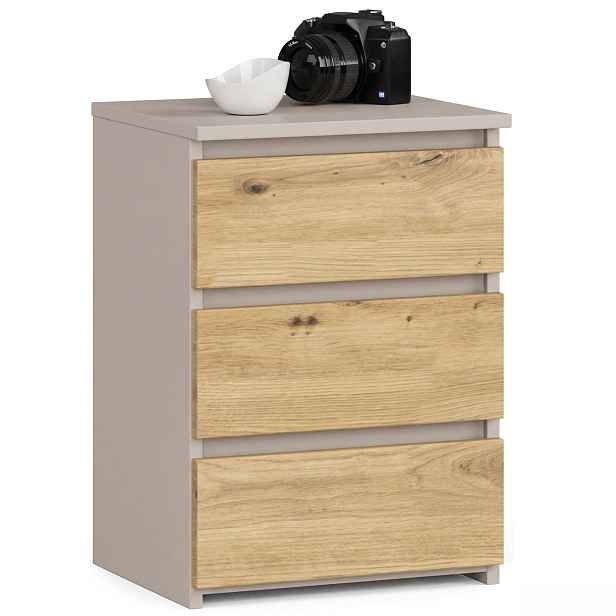 Ak furniture Komoda CL3 40 cm kašmír/dub Artisan