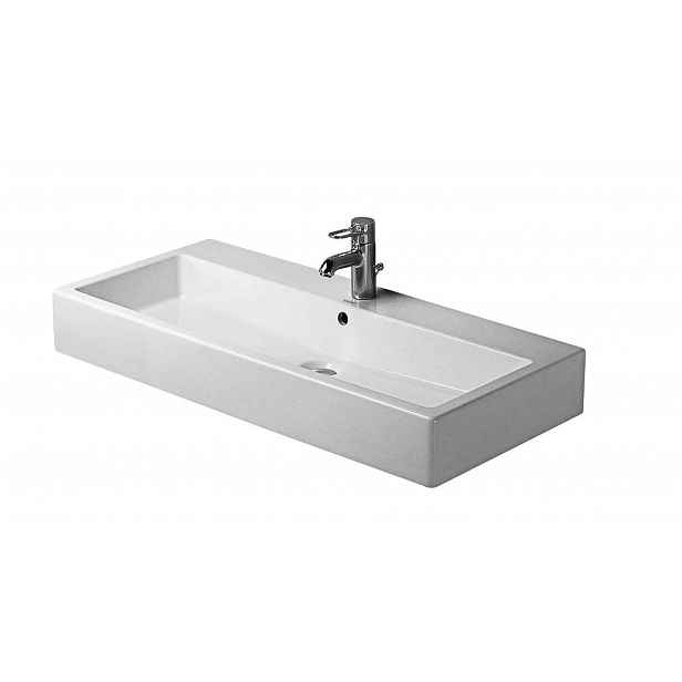 Duravit Vero - Umyvadlo 100x47 cm, s 1 otvorem pro baterii, alpská bílá 0454100027