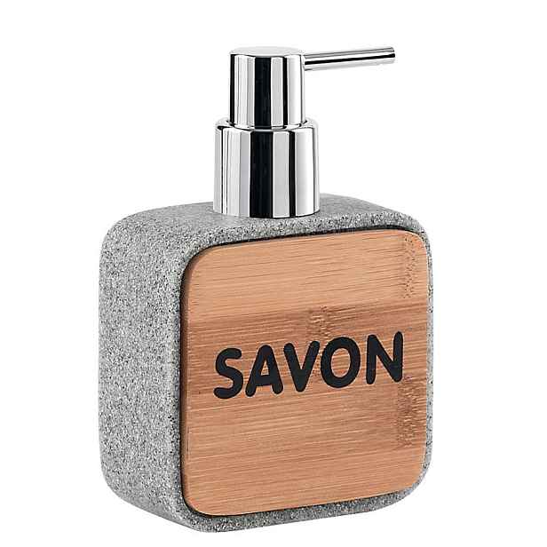 Gedy NORA dávkovač mýdla na postavení; šedá/bambus