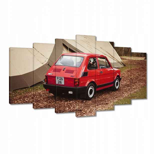 Obrazy 140x80 Červený malý Fiat 126p