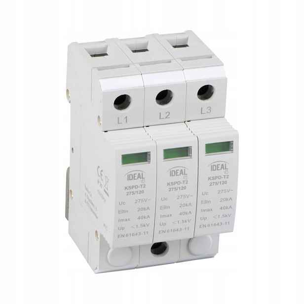 Omezovač přepětí 3P KSPD-T2 275/120 Kanlux