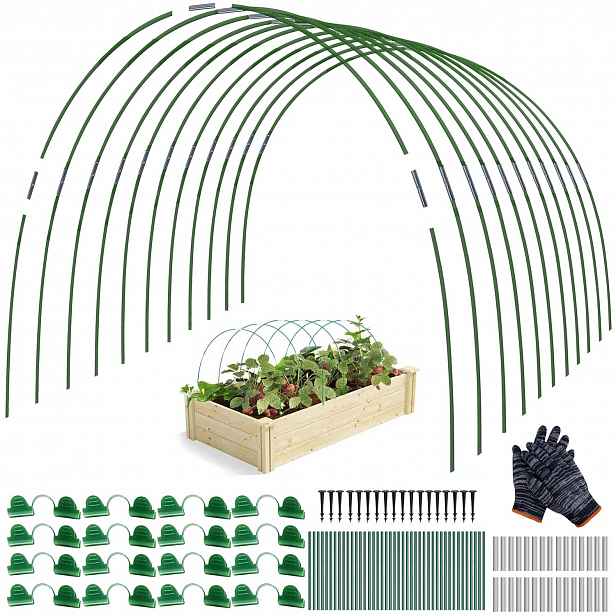 Rám Skleník Tunel Zahradní Kostra Pro Pěstování Odnímatelná 70 Ks