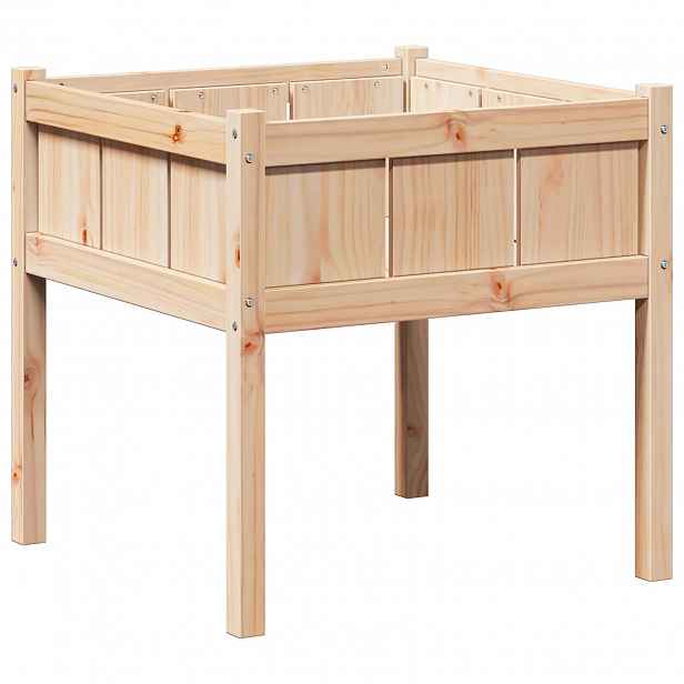 vidaXL Zahradní pěstebník Příroda 70 x 70 x 70 cm Masivní borové dřevo