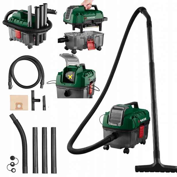 Vysavač vysavač Parkside Pawd 20 LI A1 bezdrátový 20V 8L foukač