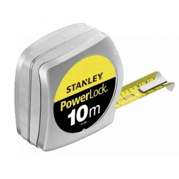Měřítko Powerlock, Chromované Plastové Pouzdro 10 M/25 MM [L]