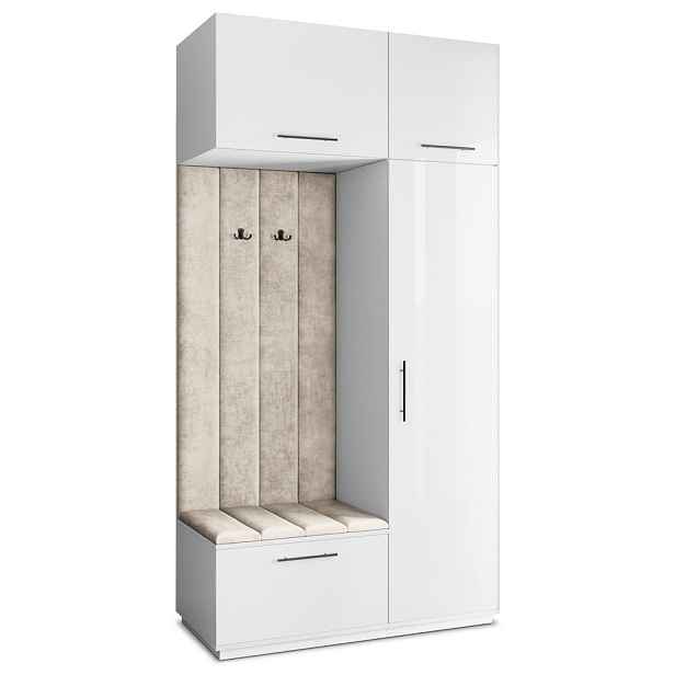MASSENO MODERNÍ PŘEDSÍŇOVÁ SKŘÍŇ REMA, 120/240/60 cm, bílá