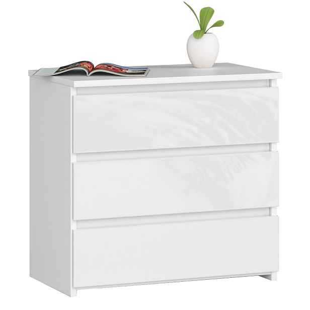 Ak furniture Komoda CL3 60 cm bílá lesk