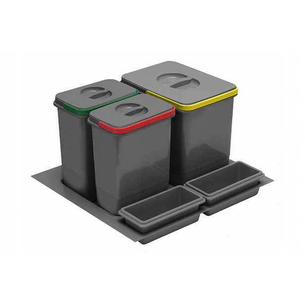Nádoba Gtv Multino, 600, 1X15L+2X7L, 2 pekáče, antracit PB-91114100B5-A