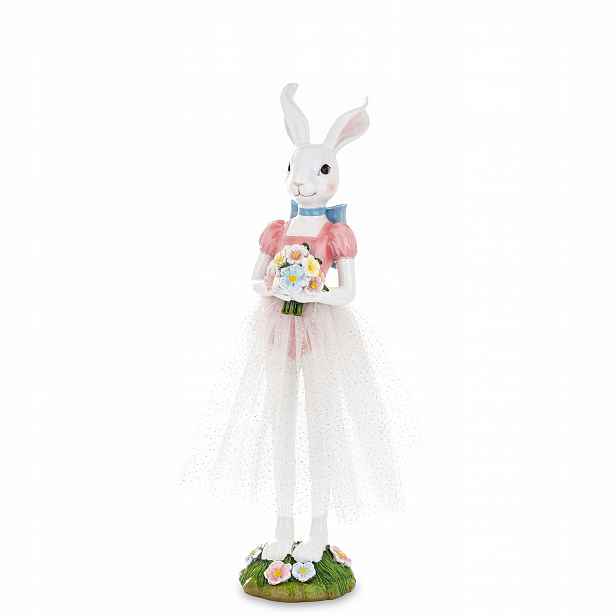 Velikonoční figurka Pastelový králík v tylové sukni 40 cm ArtPol 175322