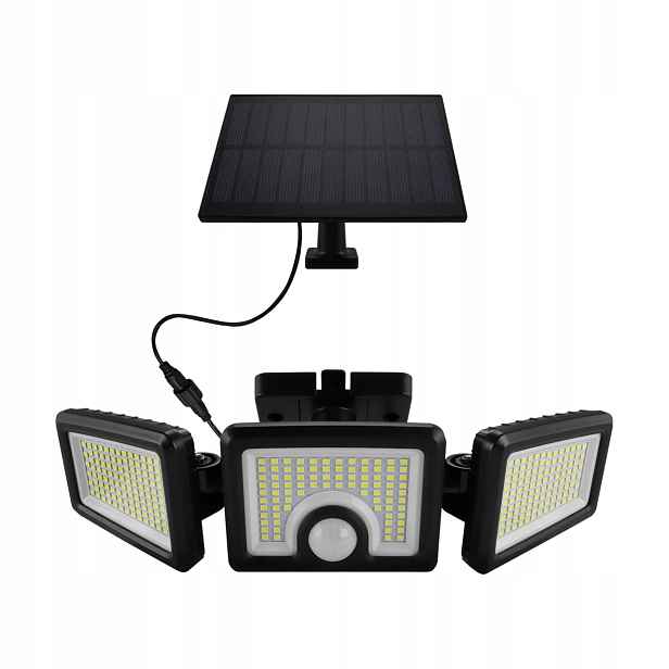 Solární Led reflektor 5W černý Pir nastavitelný Salem Struhm