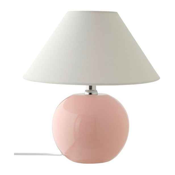 Světle růžová/krémová keramická stolní lampa (výška 29 cm) Karamell – Jotex