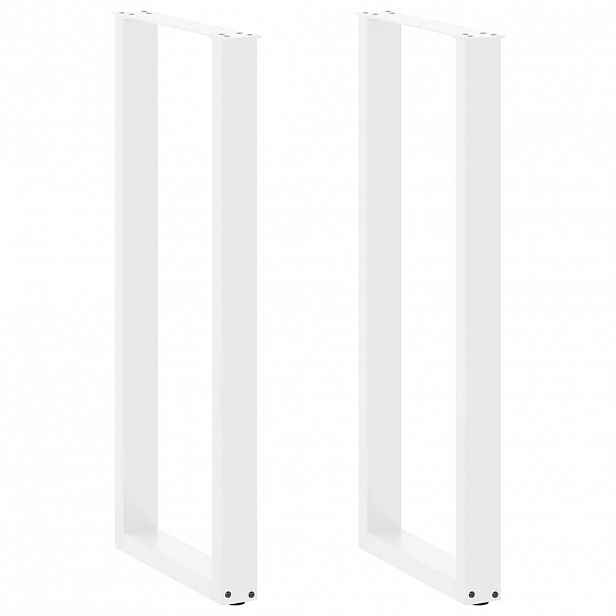 vidaXL Nohy barového stolu ve tvaru U, 2 ks, bílé, 50 x (110-111) cm, ocel