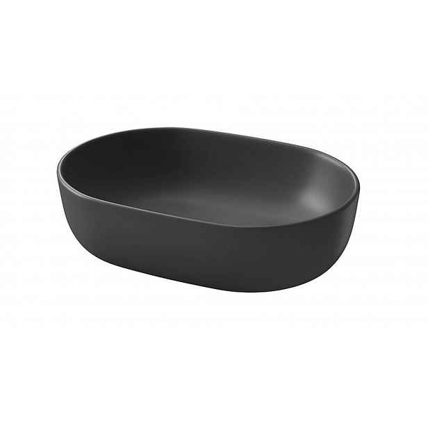 Cersanit Moduo - Umyvadlo na desku, 50x36 cm, bez přepadu, antracit K116-107-BOX
