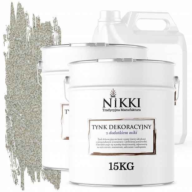 Dekorativní Omítka Vnější/vnitřní 2x15KG Béžová Světle Stříbrná Mika D803+GRUNT