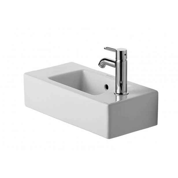 Duravit Vero - Umývátko 50x25 cm, s přepadem, s otvorem pro baterii vpravo, bílá 0703500008