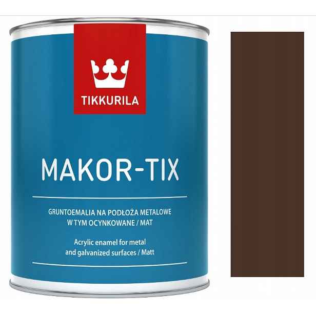 Makor-tix Tikkurila Barva Barva Pozink 10L Čokoládová Hnědá