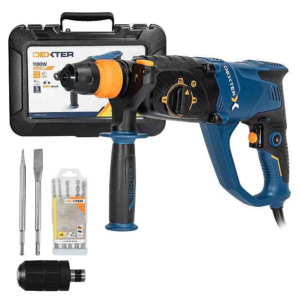 Síťové příklepové kladivo Sds Plus Dexter 3,3 J 1100 W