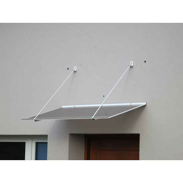 Vchodová stříška SP1 Ekonom 120 x 70 cm bílá / bronz GU4000200