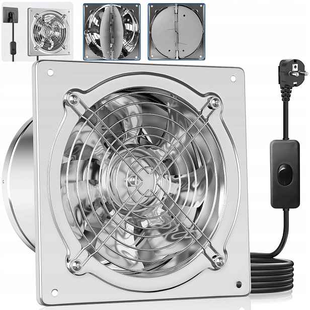 Průmyslový Nástěnný Odtahový Ventilátor 150 MM, Výkonná Lopatka 525 M³/h
