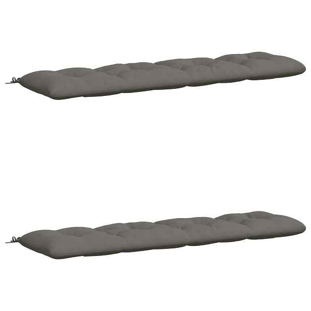 vidaXL Polstry na lavice VIANEN 2 ks 100% polyester Šedá