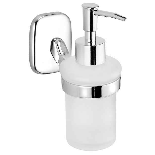 Aqualine RUMBA dávkovač mýdla 160ml, mléčné sklo, chrom