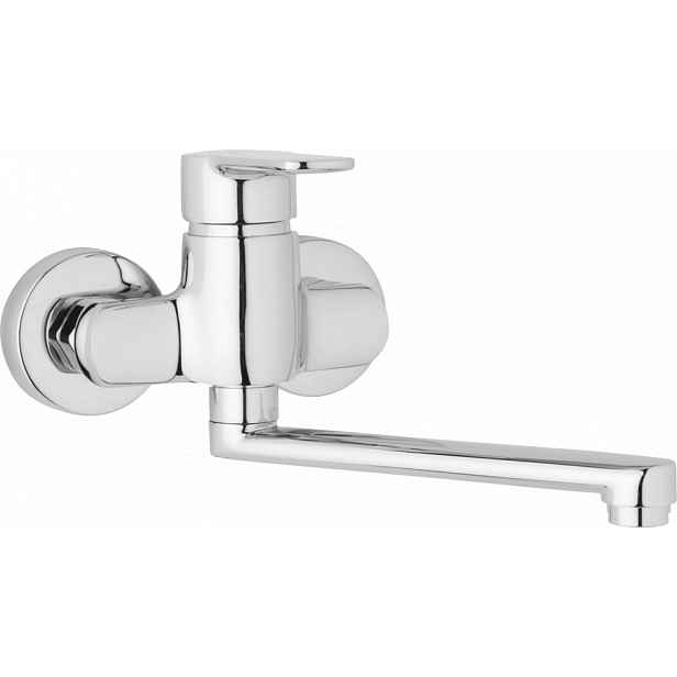 JB Sanitary Nástěnná dřezová a umyvadlová baterie MIRAM, rozteč 100 mm, ramínko 200 mm M10 30 00