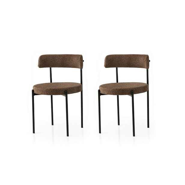 Sada jídelních židlí Gini Brown and Black, 2 ks