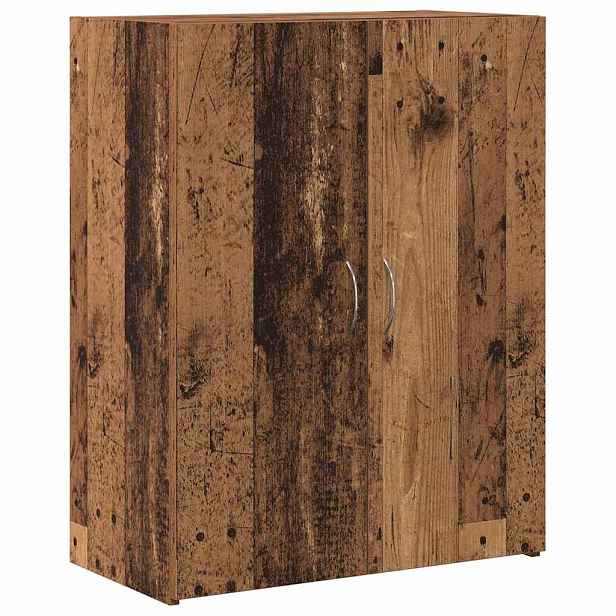 vidaXL Kancelářská skříň Staré dřevo 70 x 32 x 77.5 cm