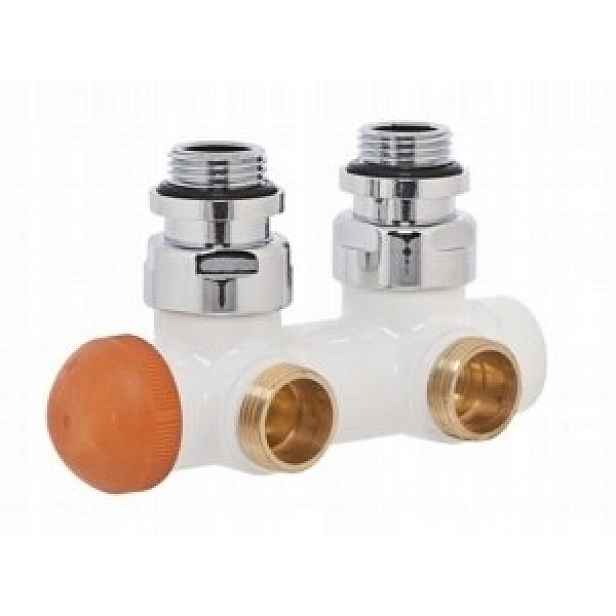 Termostatický ventil H3000-TS bílý 1/2" M22/1,5 úhlový Herz